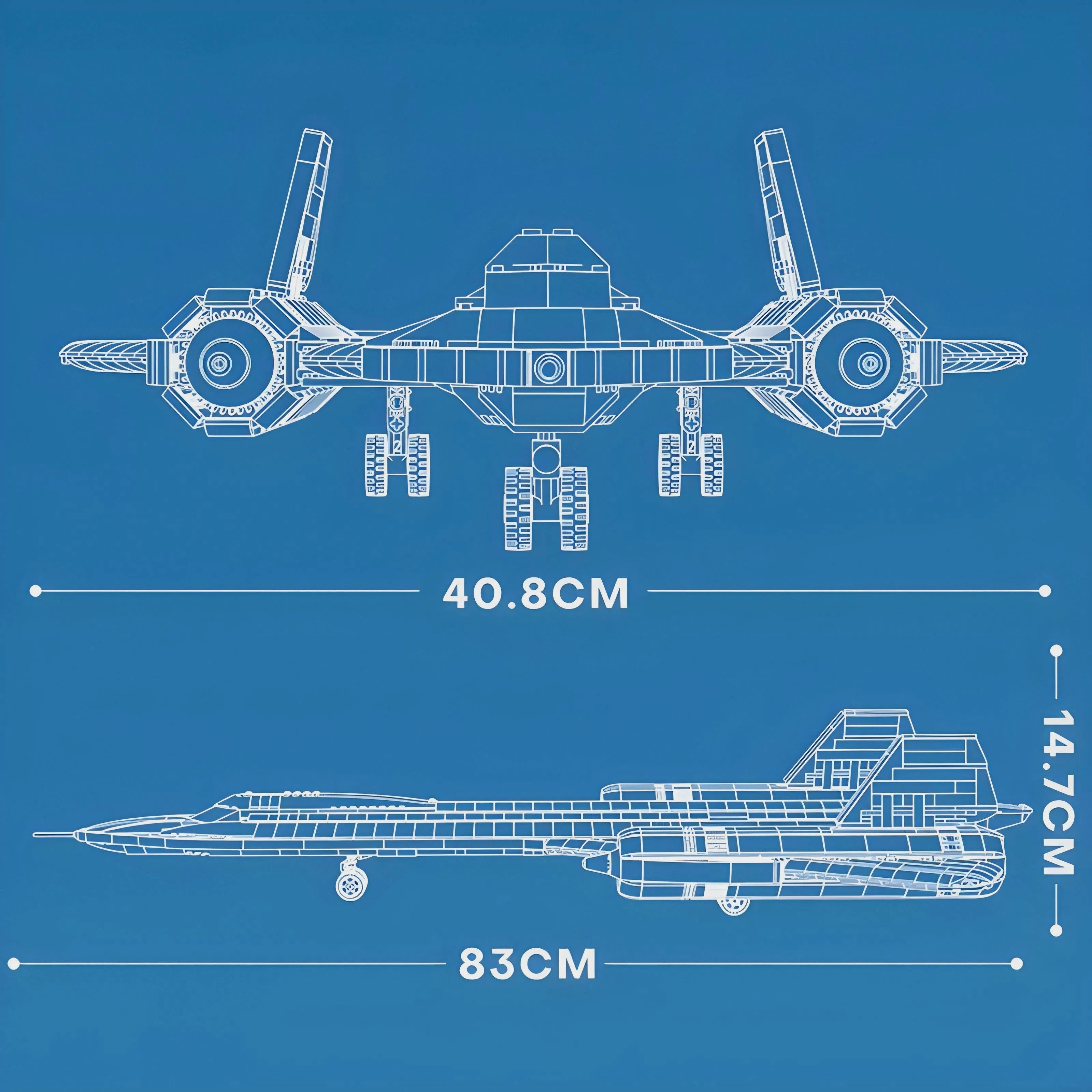 SR-71 BLACKBIRD | 1776PCS