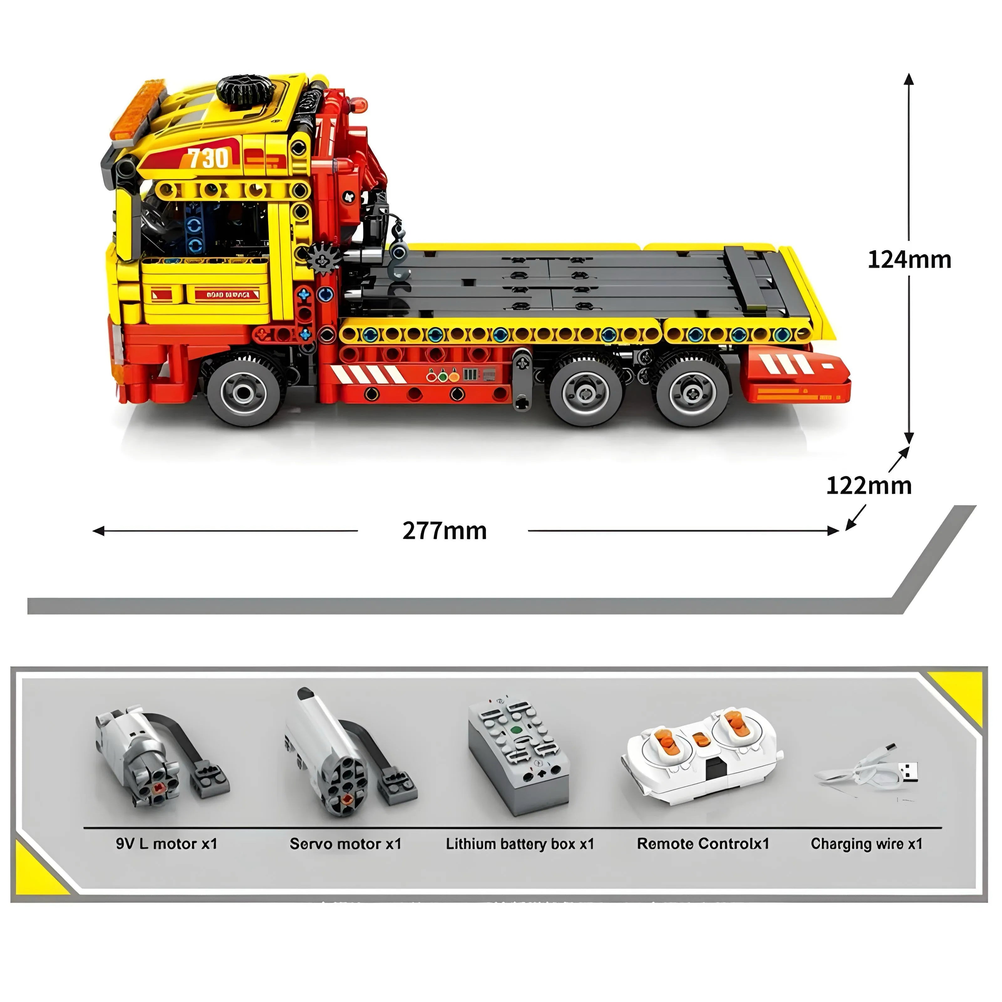 REMOTE CONTROLLED FLATBED TOW TRUCK | 784PCS