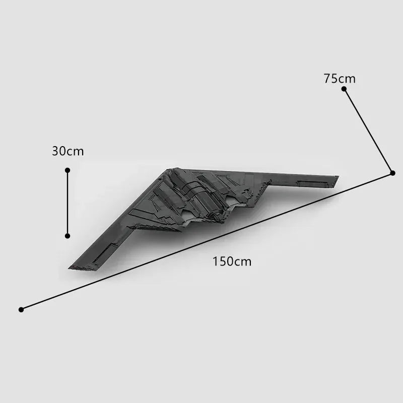 THE ULTIMATE 150CM B-2 STEALTH BOMBER | 6808PCS